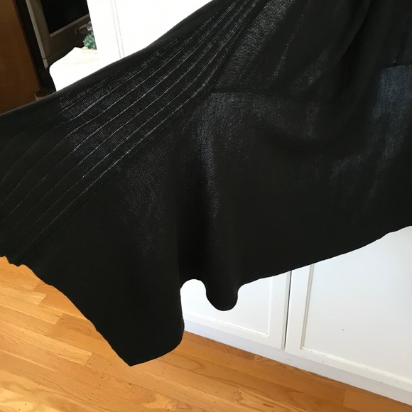 AVENUE Open Front Cascading Cardigan Black Women’s Size 22 24 - Picture 16 of 16